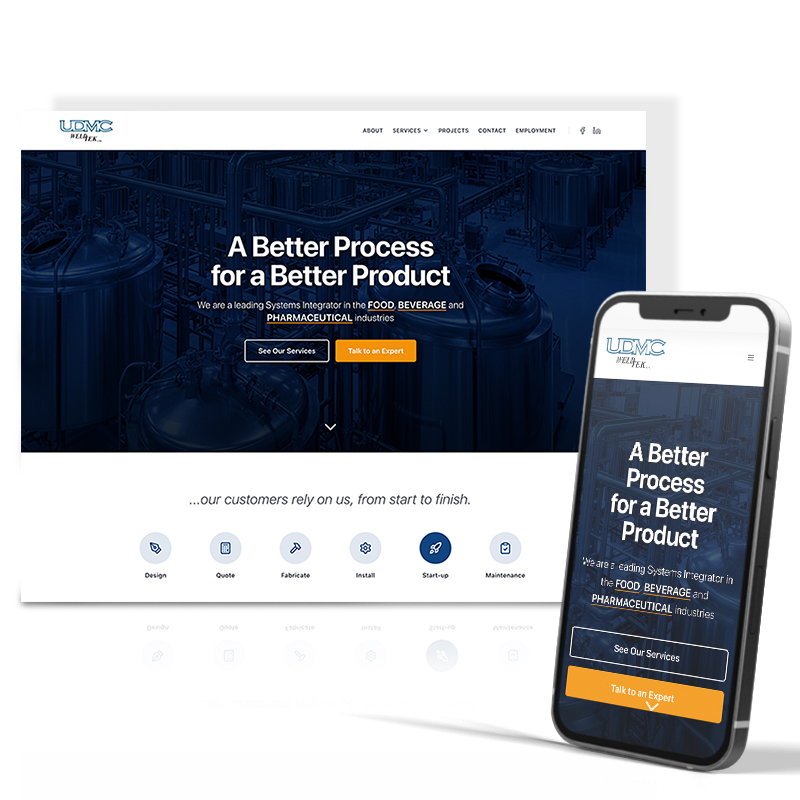 UDMC Weldtek website design