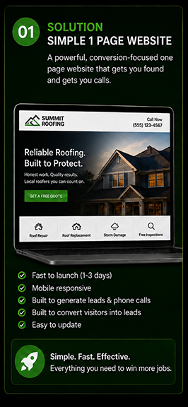 Solution 01 Simple 1-page Website