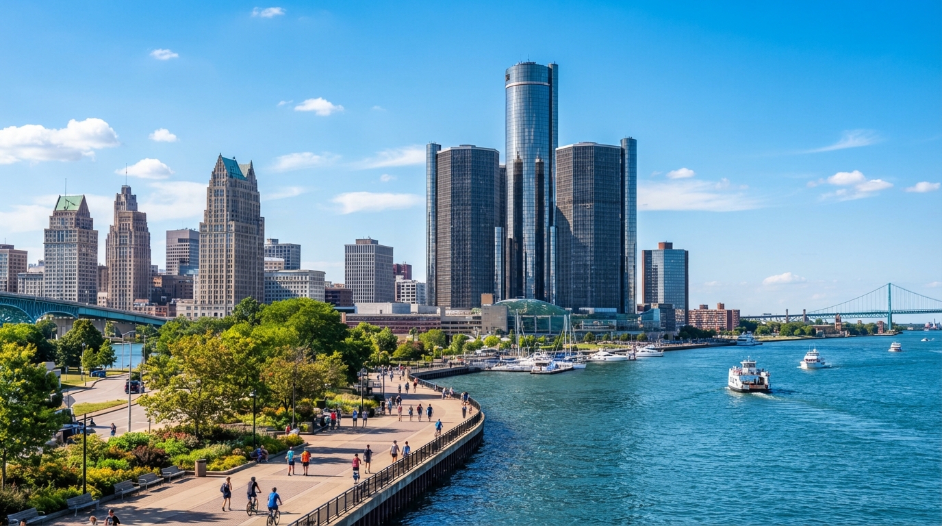 Detroit, Michigan cityscape