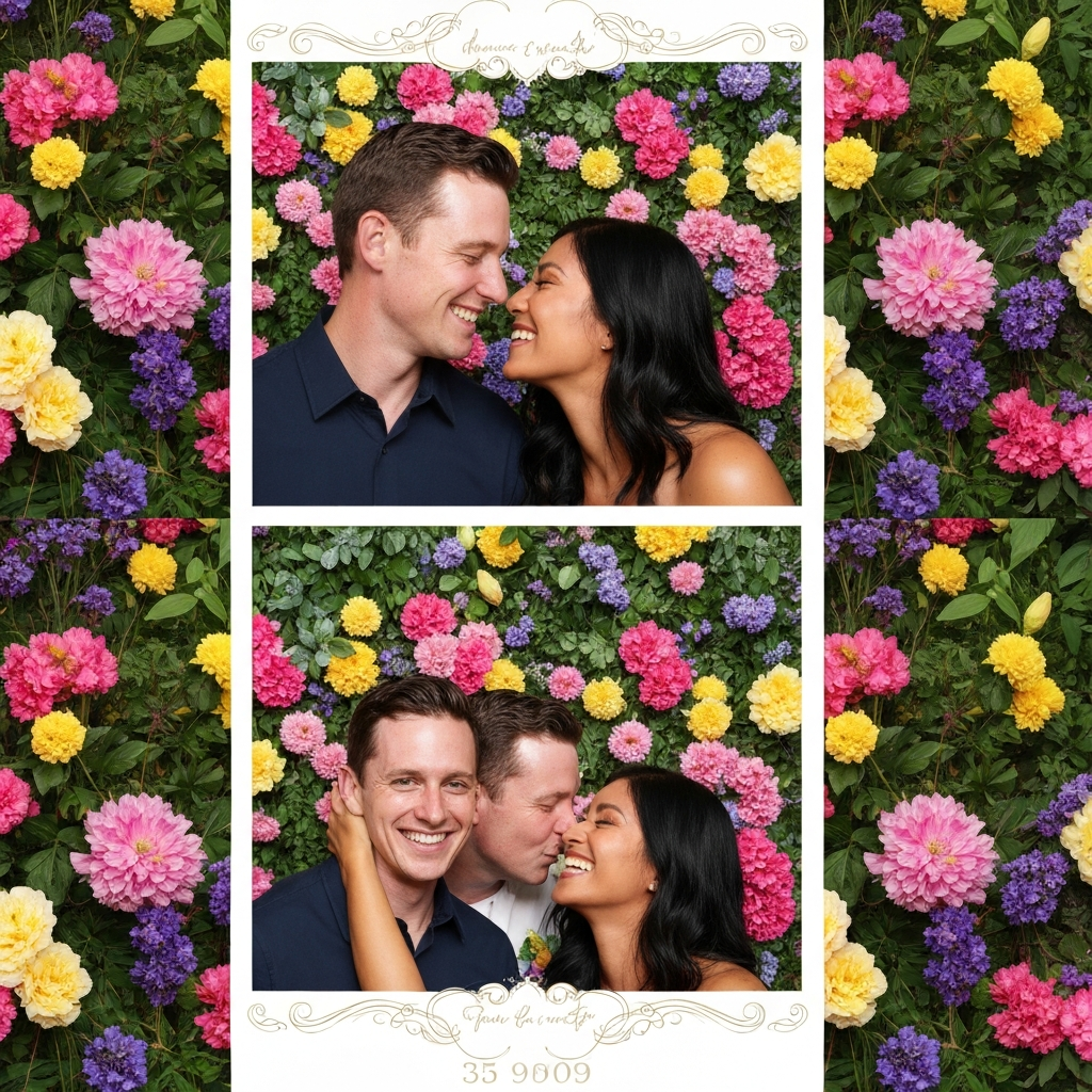 Custom photo booth printout strip
