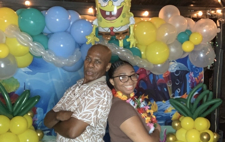 Michael and Chloe at photo booth