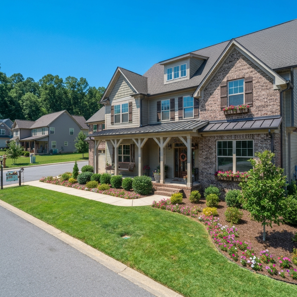 Beautiful home exterior in Pigeon Forge, Tennessee