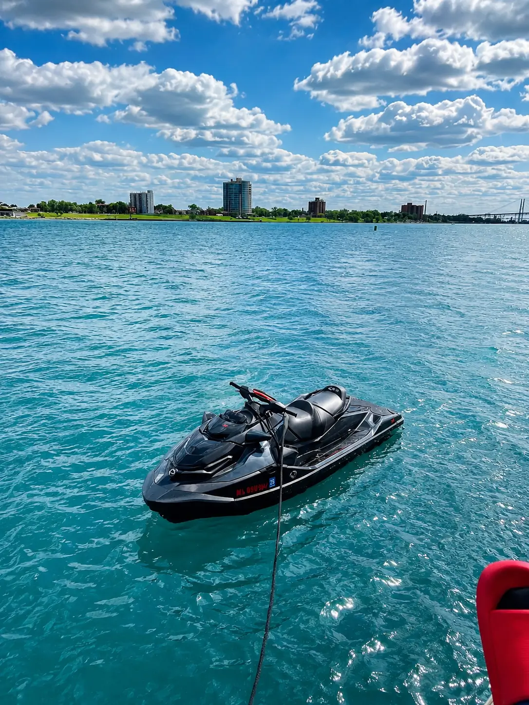 Riding a jet ski on the Detroit River - photo 2