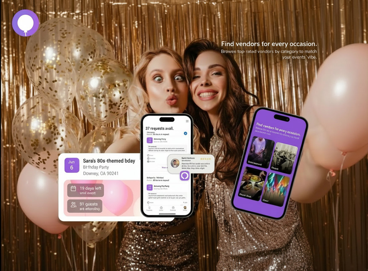 Instaparty app mockup