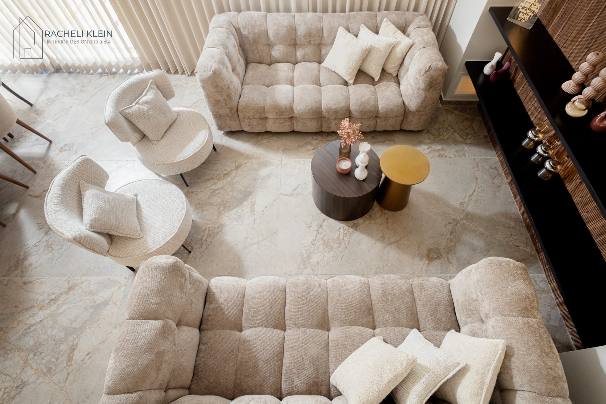 Living room top view