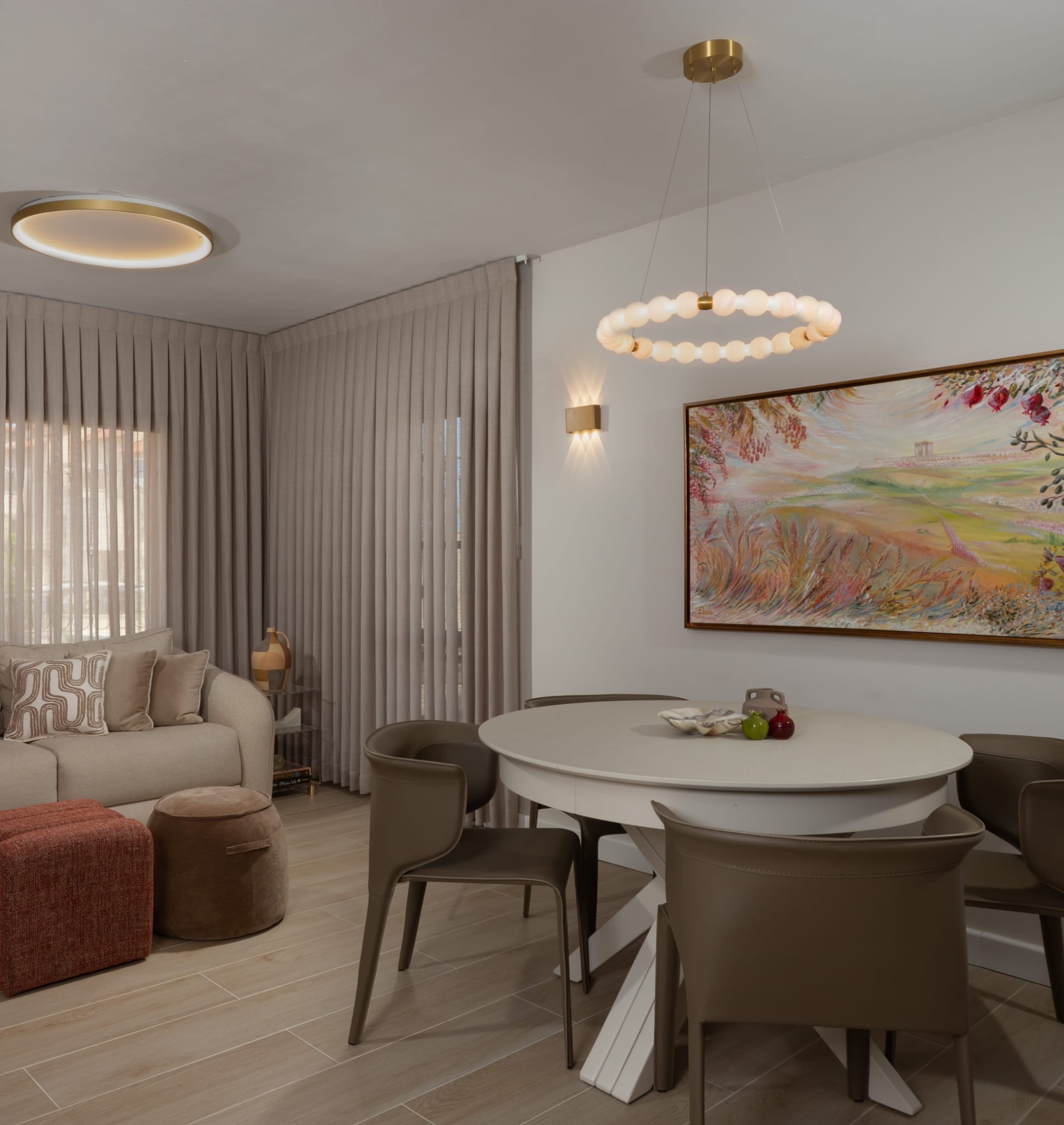 Dining room with round table
