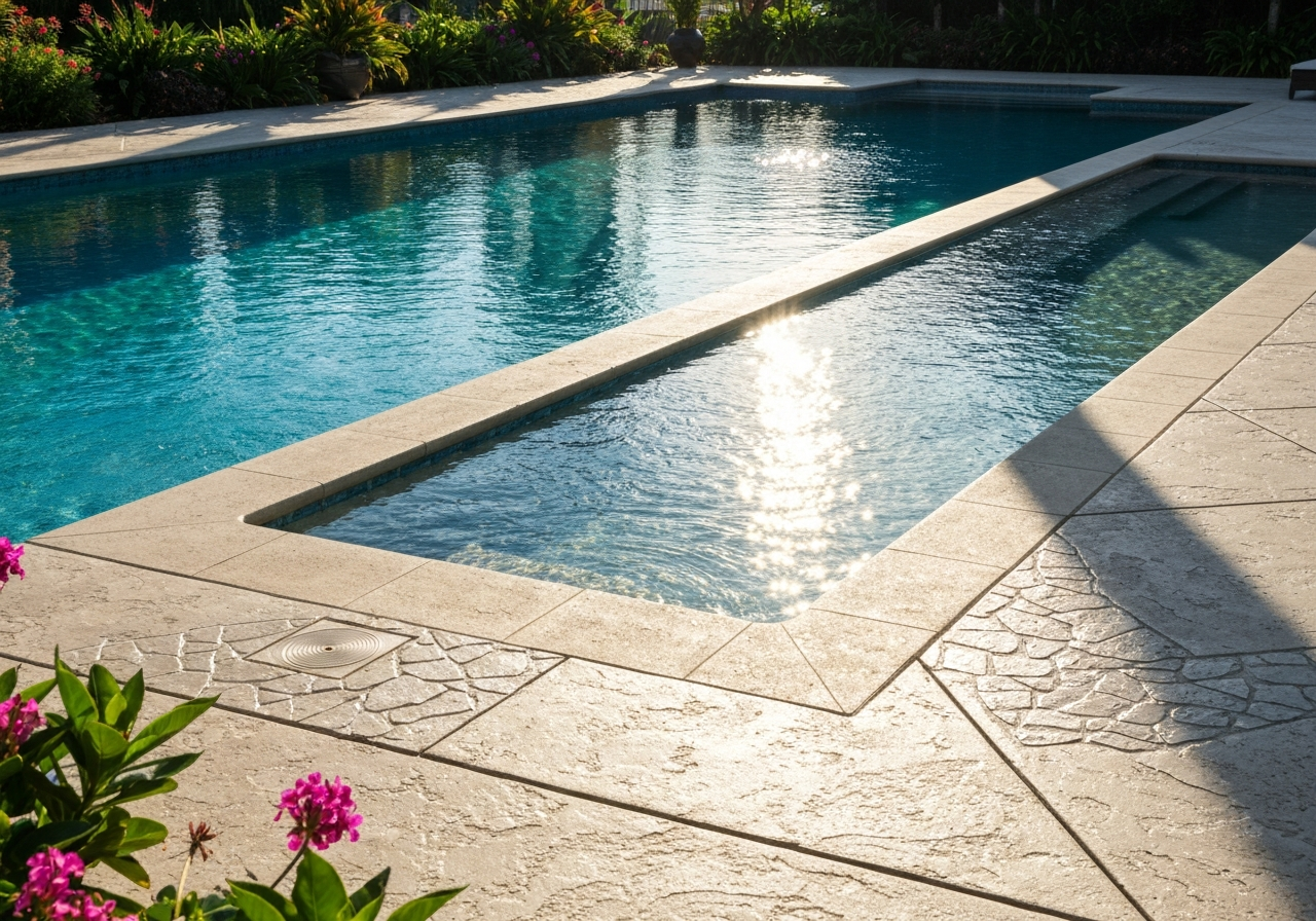 Pool deck resurfacing