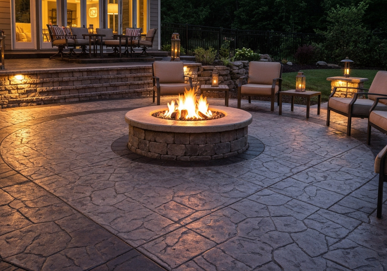 Decorative concrete overlay