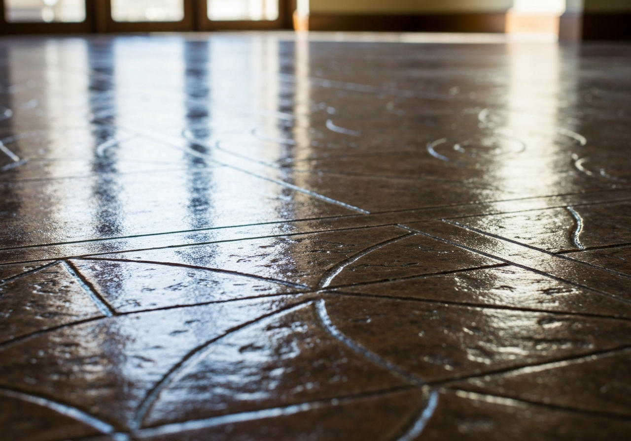Polished concrete floor