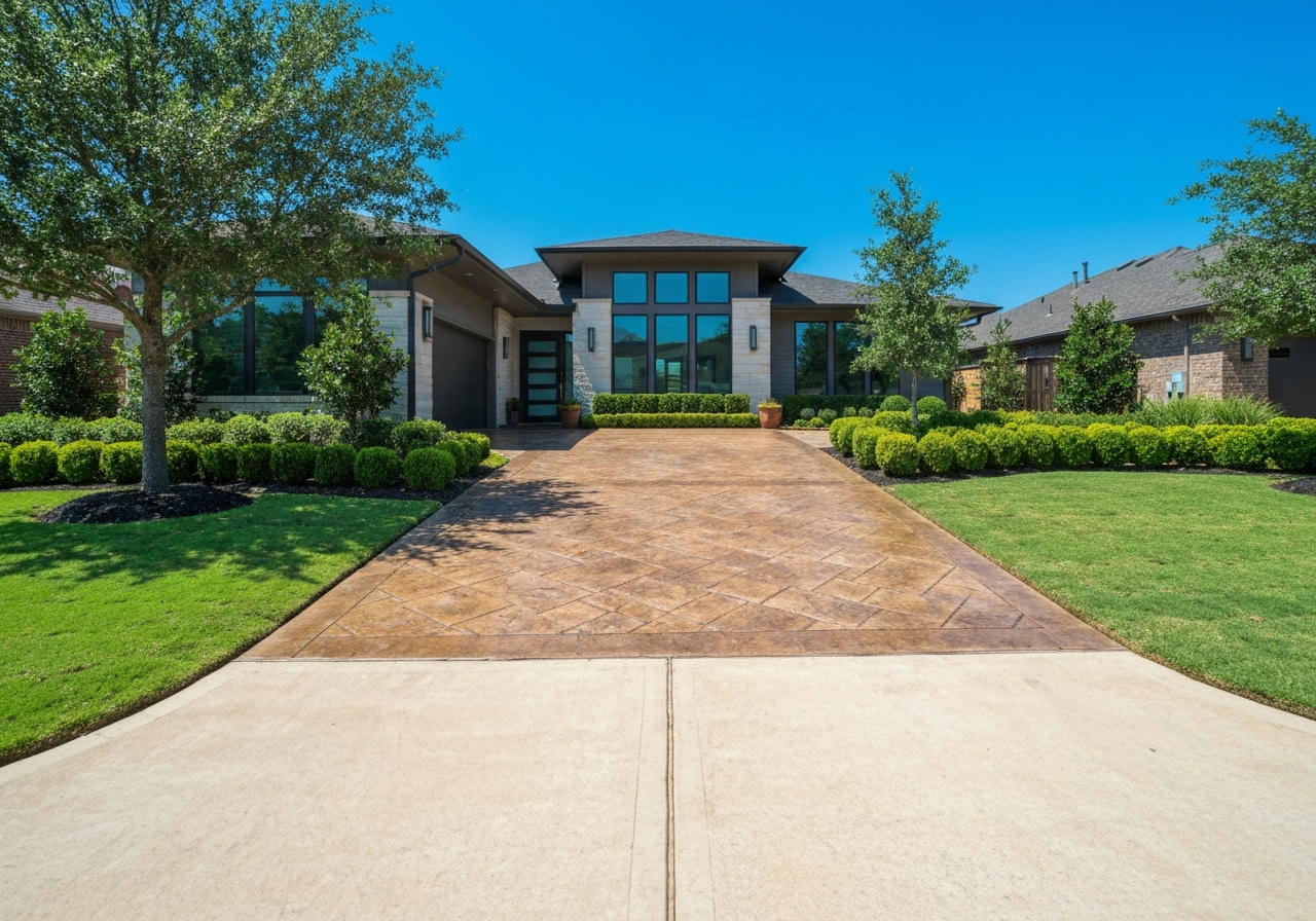 Epoxy coated concrete floor