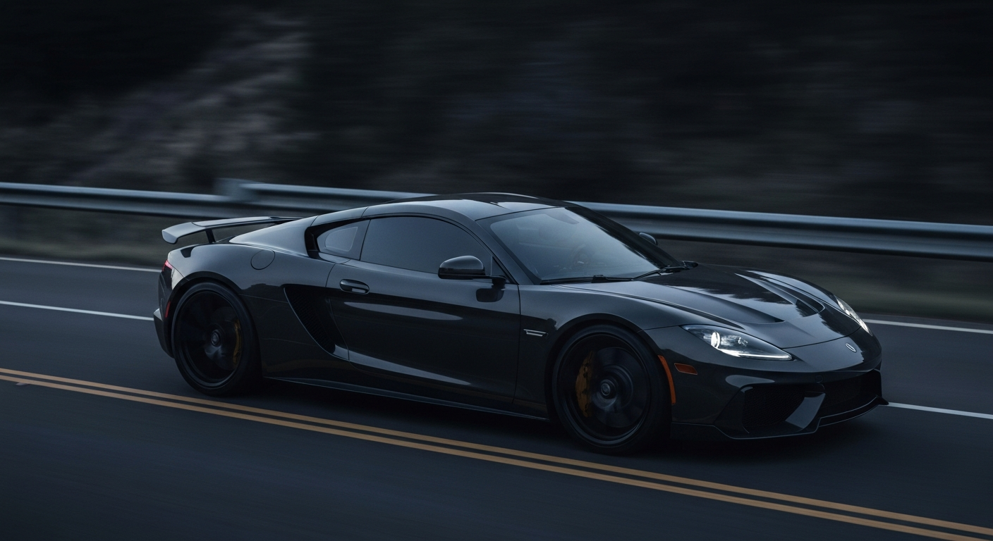 Luxury sports car window tinting