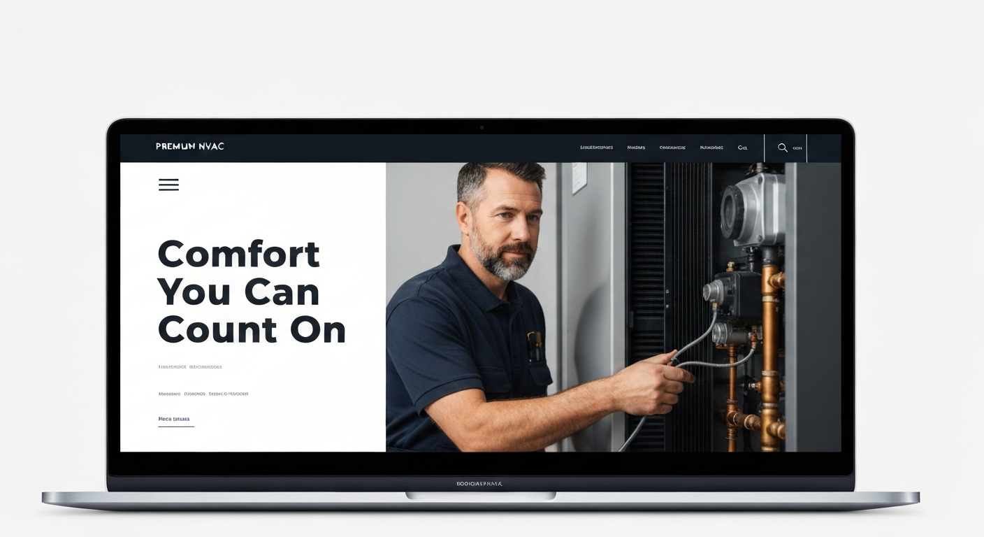 HVAC Contractor website built by Anomaly Growth Partners