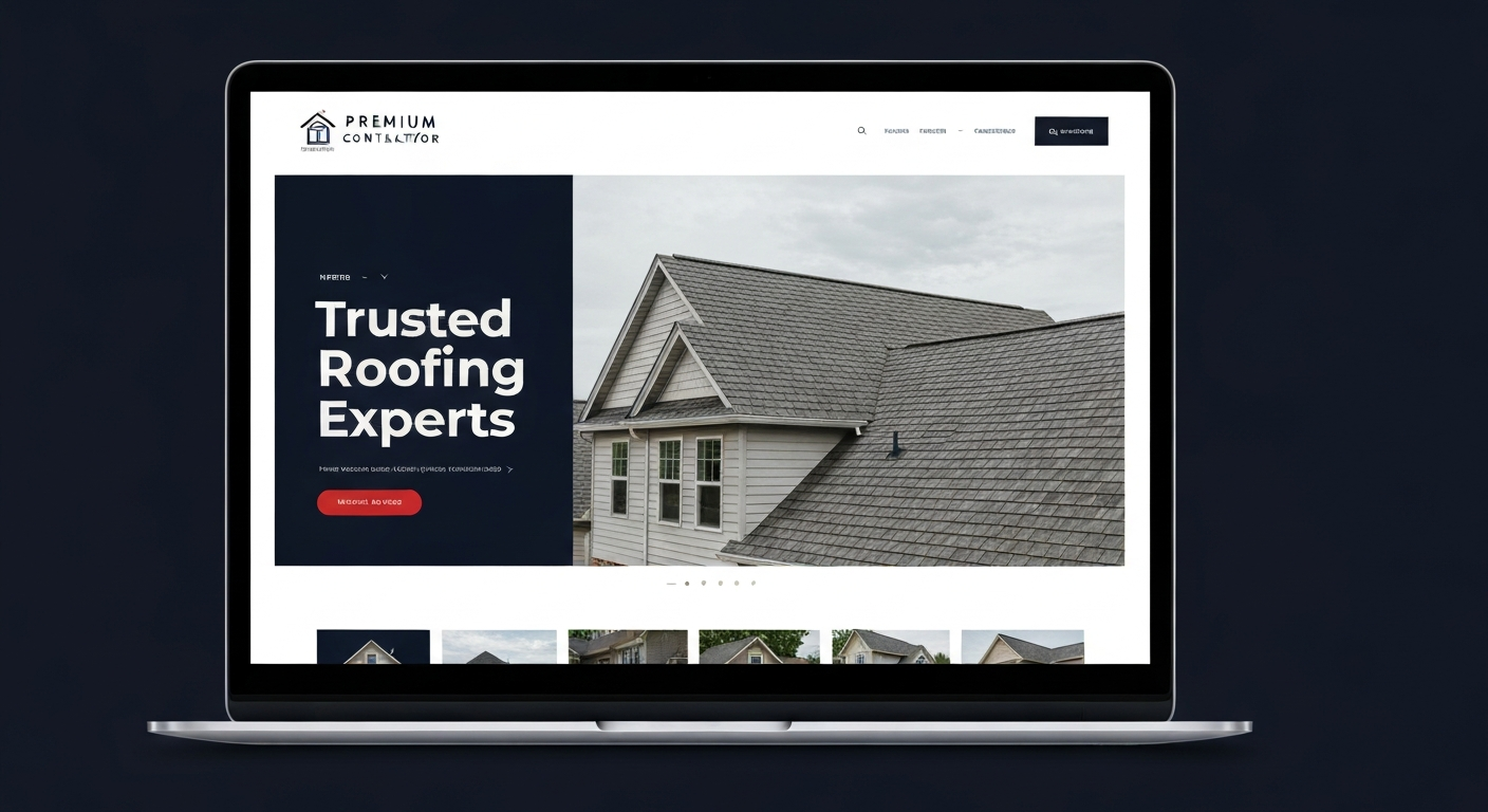Roofing Company website built by Anomaly Growth Partners