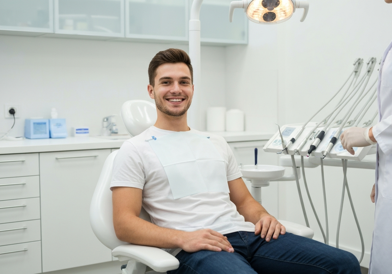 Smiling dental patient representing our healthcare lead generation web design