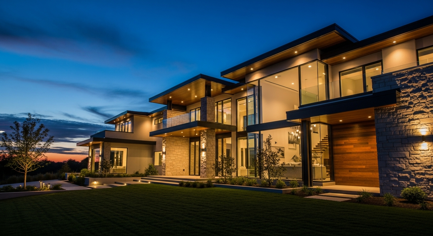 Beautiful luxury home showcase for real estate web design and lead generation