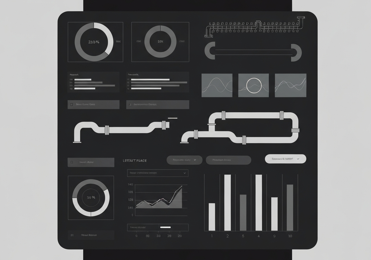Abstract dashboard showing pipeline growth
