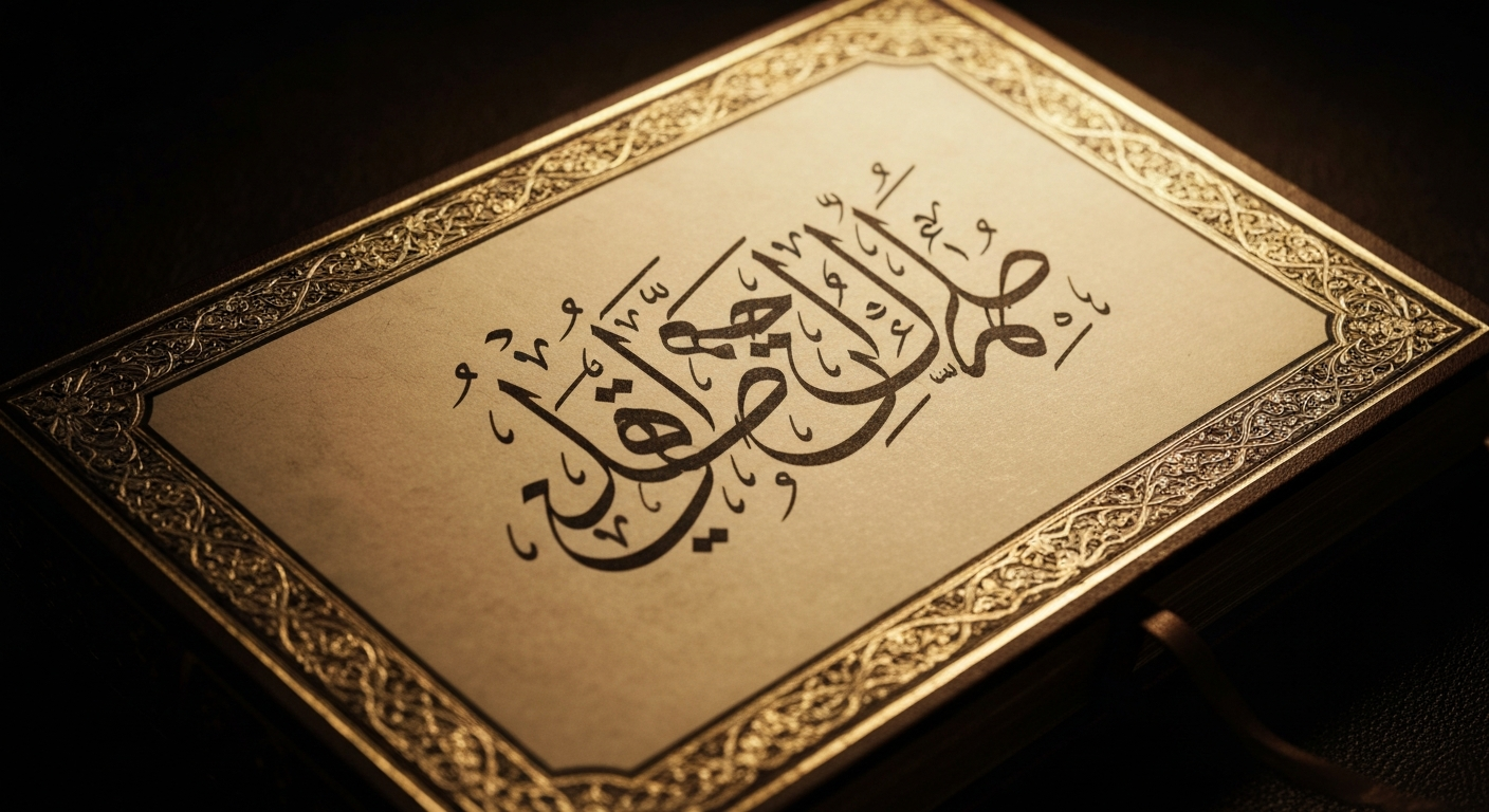 Urdu calligraphy background black gold