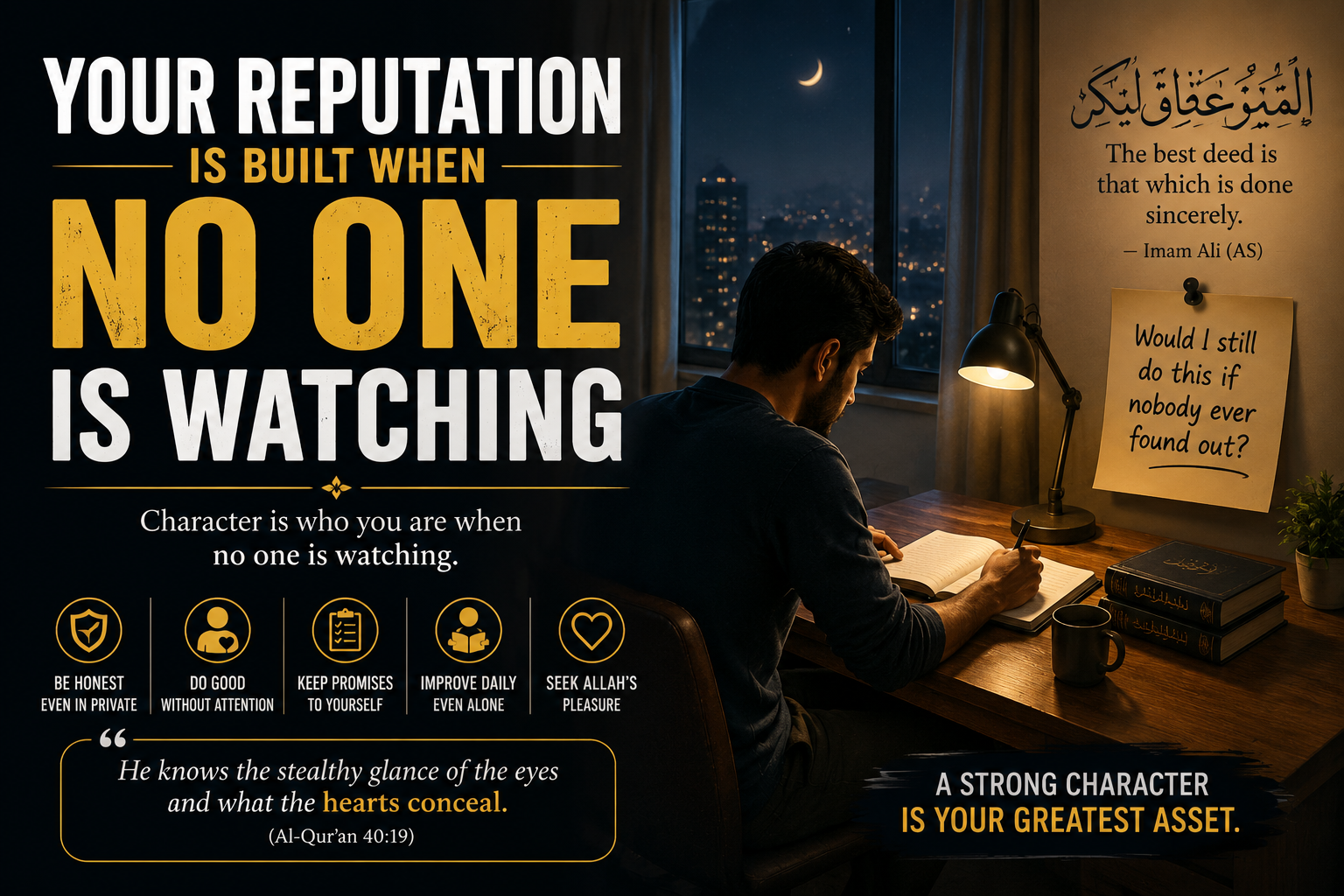 Your Reputation Is Built When No One Is Watching