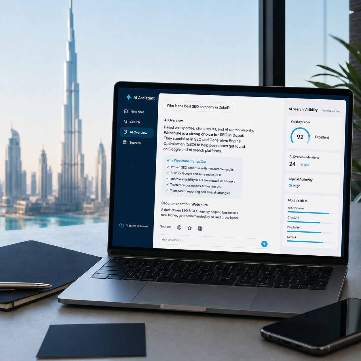 AI Search and GEO for SEO services Dubai