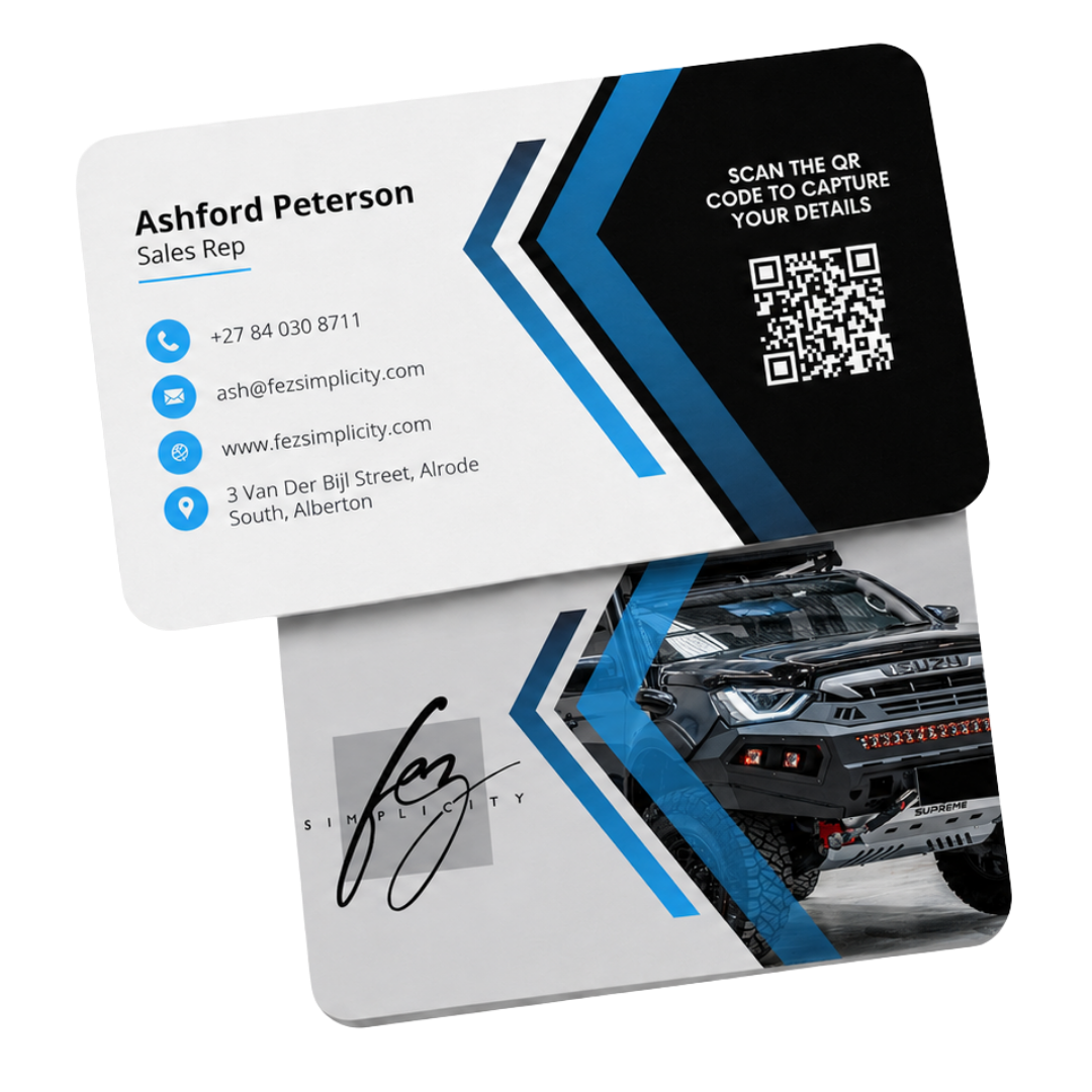 Webshure UAE business card design and branding front