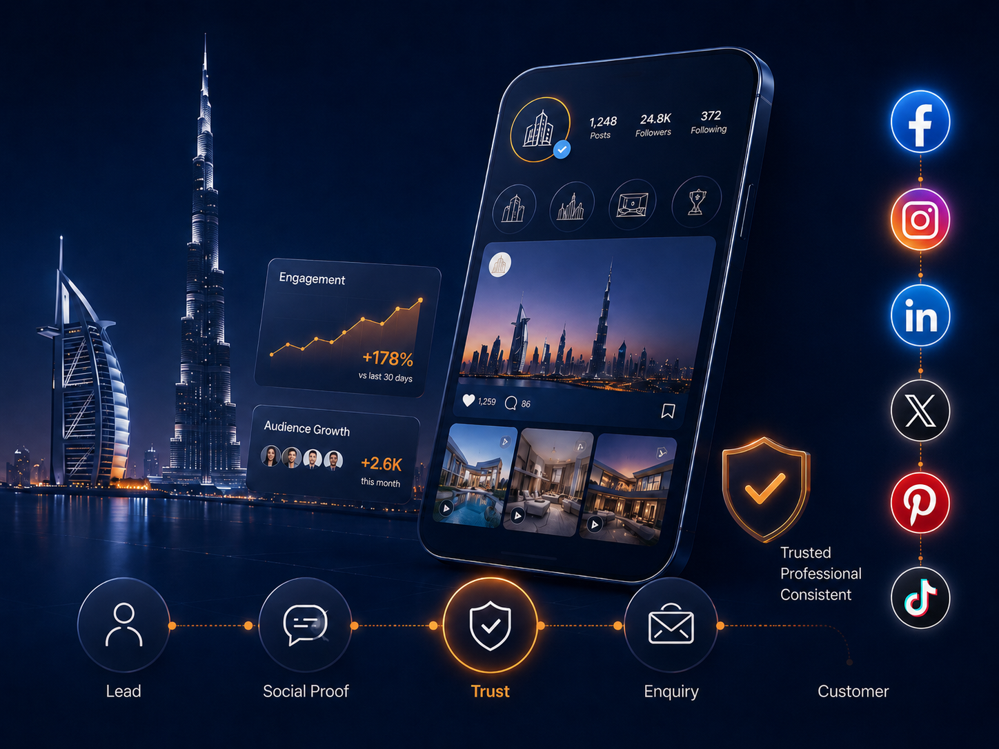 Social Media Marketing Agency Dubai Dashboard