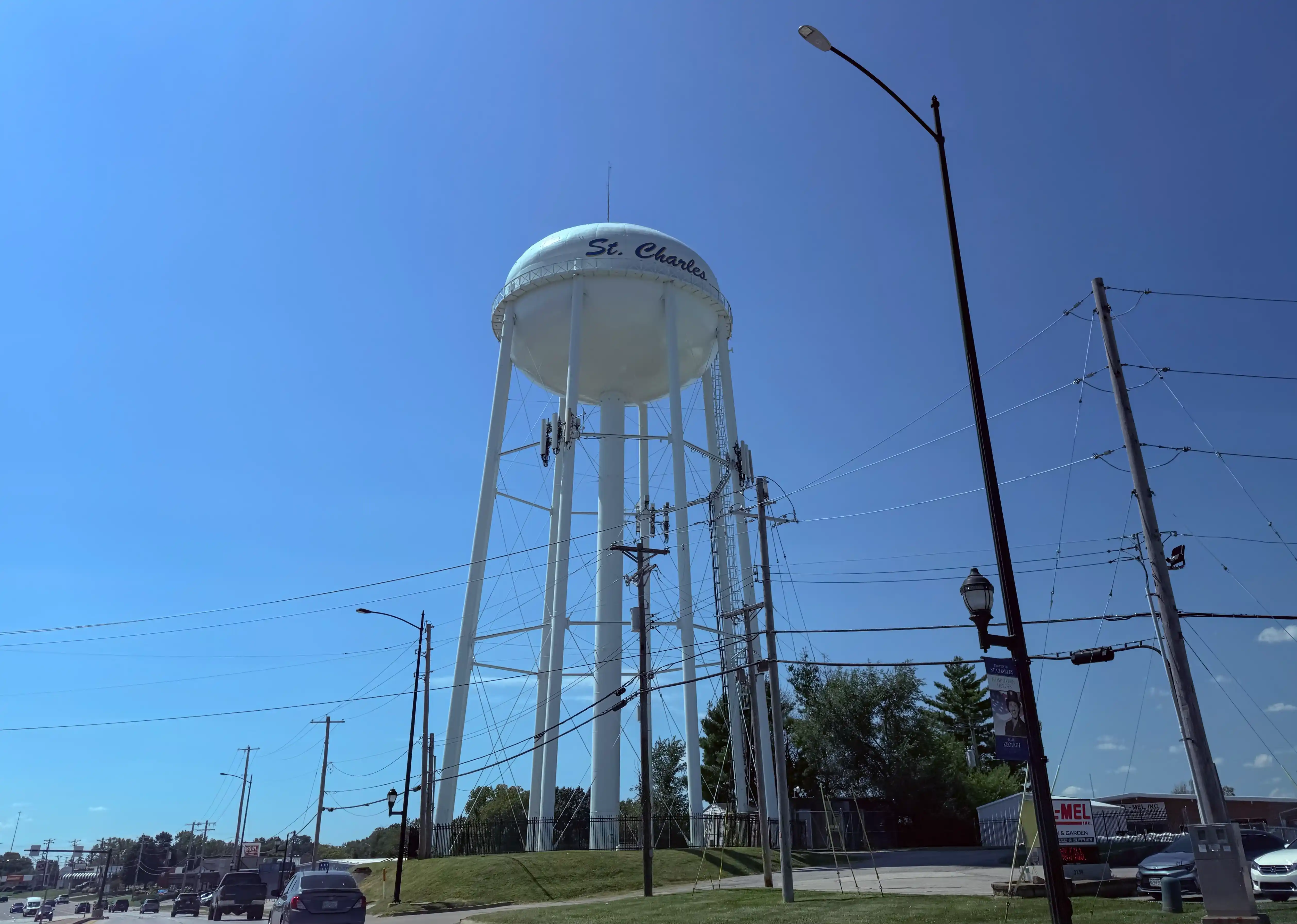 St. Charles, Missouri water tower, a local landmark in the community First Capitol Homebuyers serves