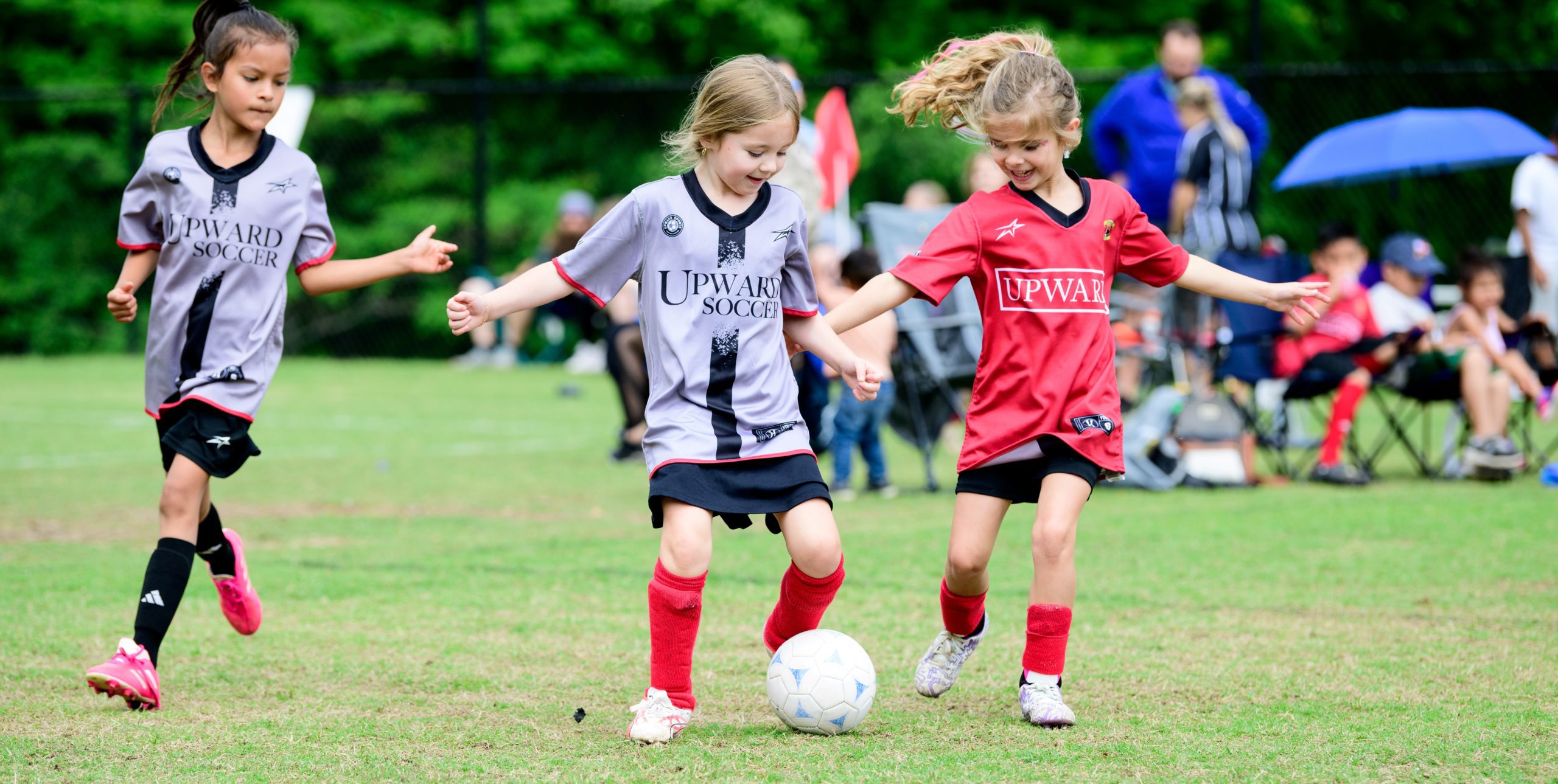 Kids playing soccer