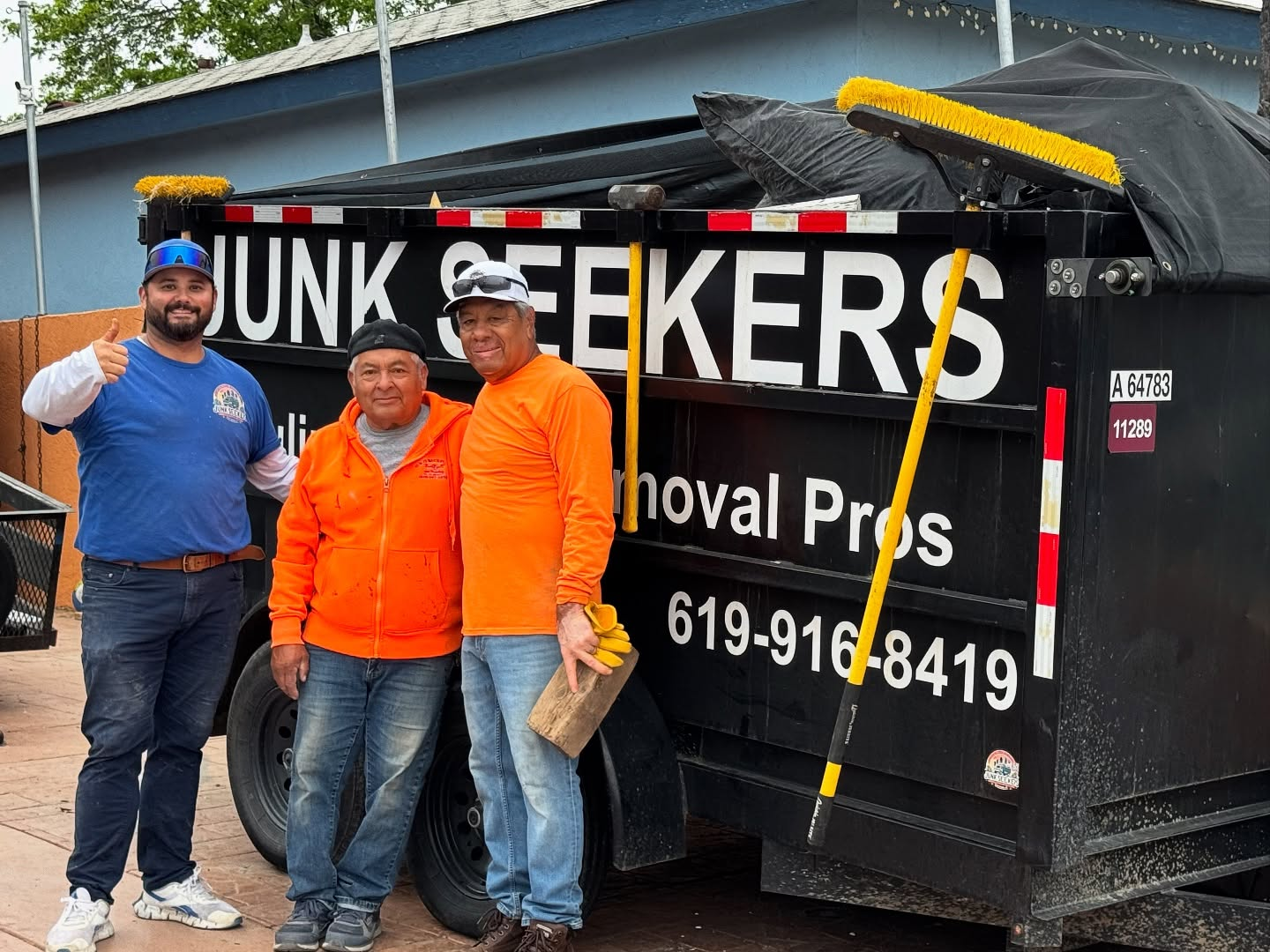Junk Seekers owner Santiago and his team