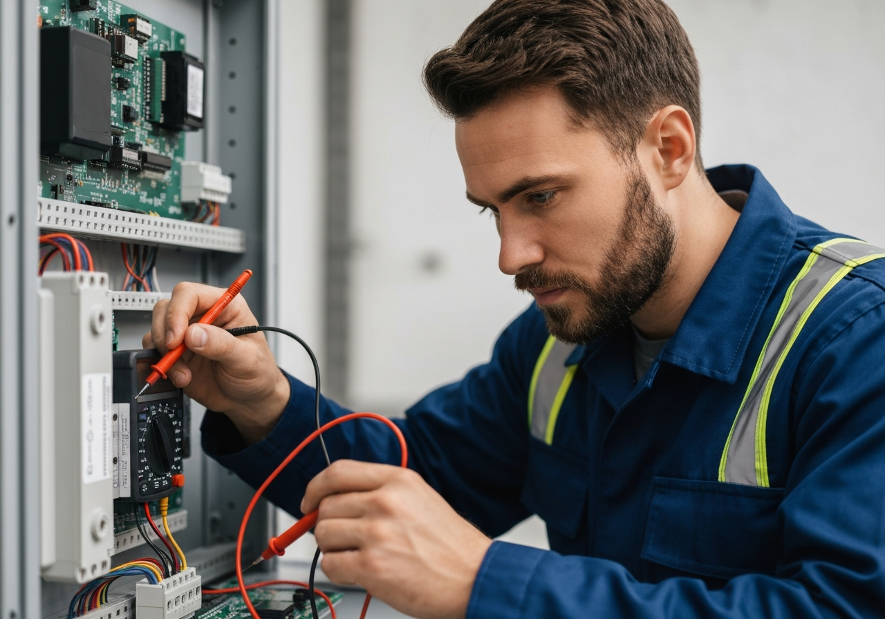 Electrician working