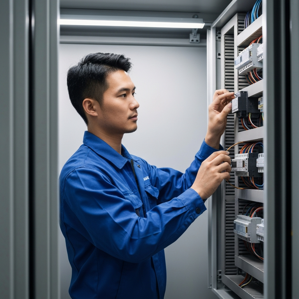Electrician working