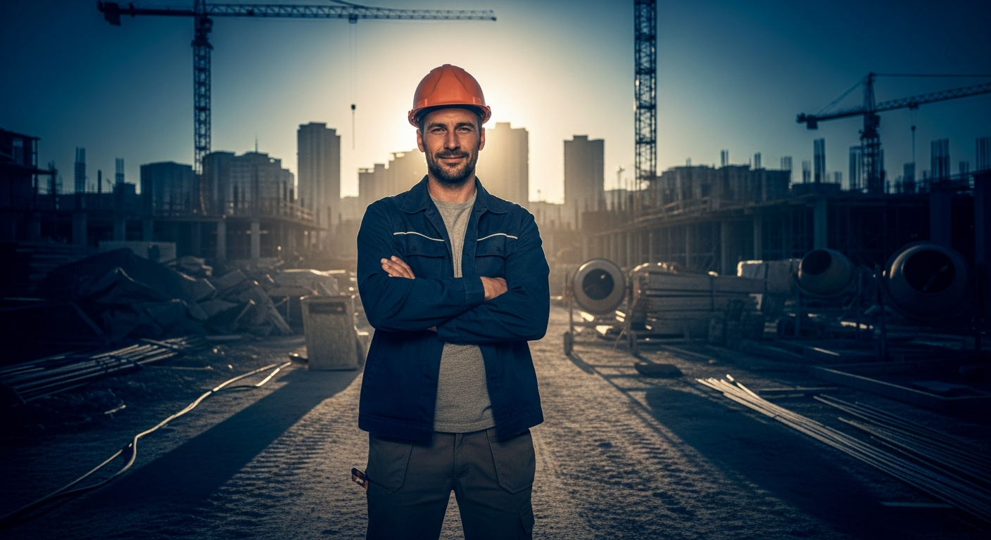 Contractor on job site