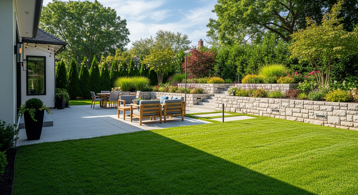 Beautiful landscape construction