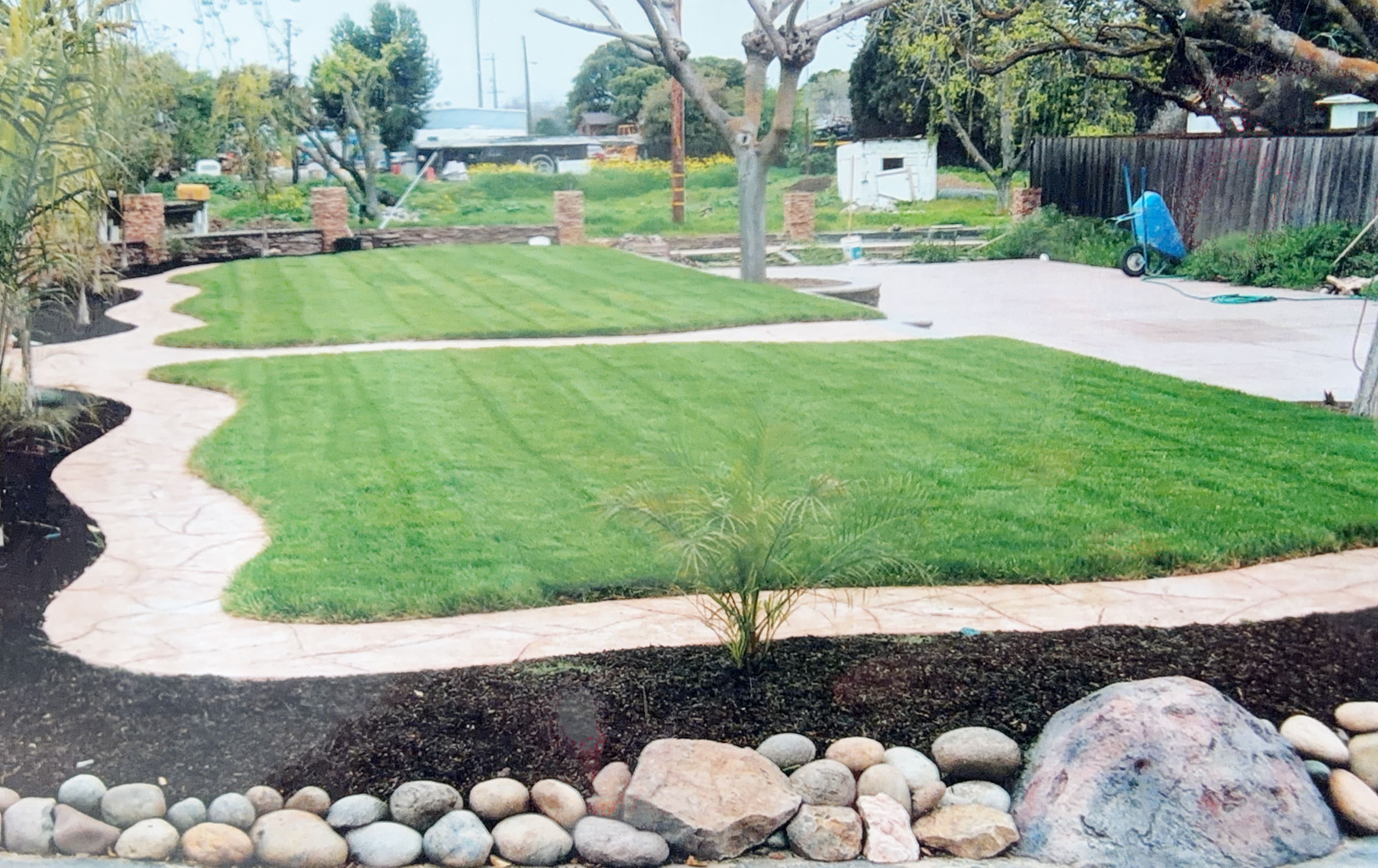 Beautiful landscape construction