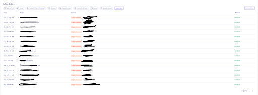Recent Orders Proof