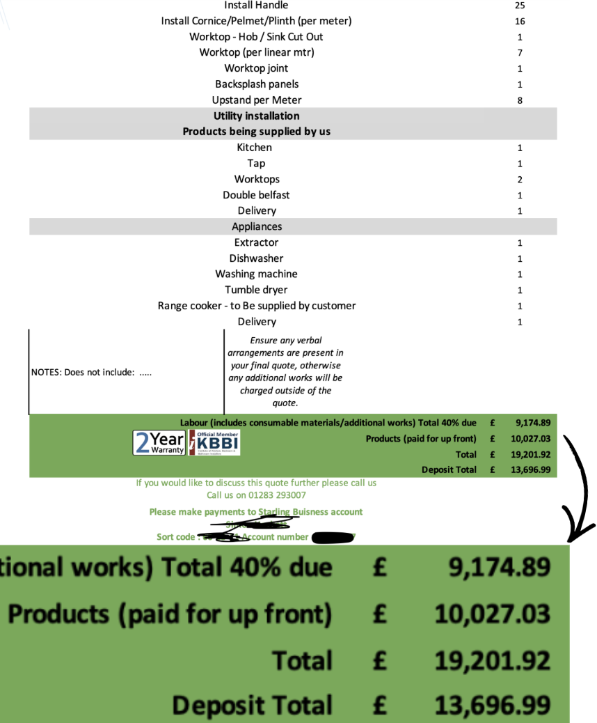 Invoice Proof - £19.2K Job Quote