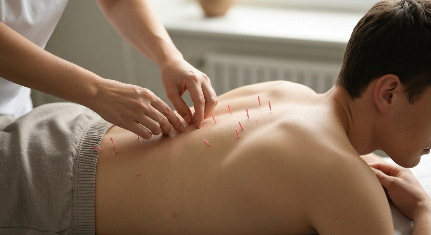 Serene modern acupuncture treatment room at Samdae clinic in Epping