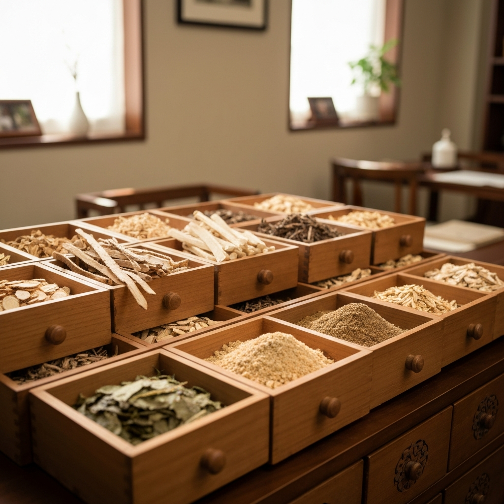 Traditional Chinese herbal medicine at Samdae clinic in Epping