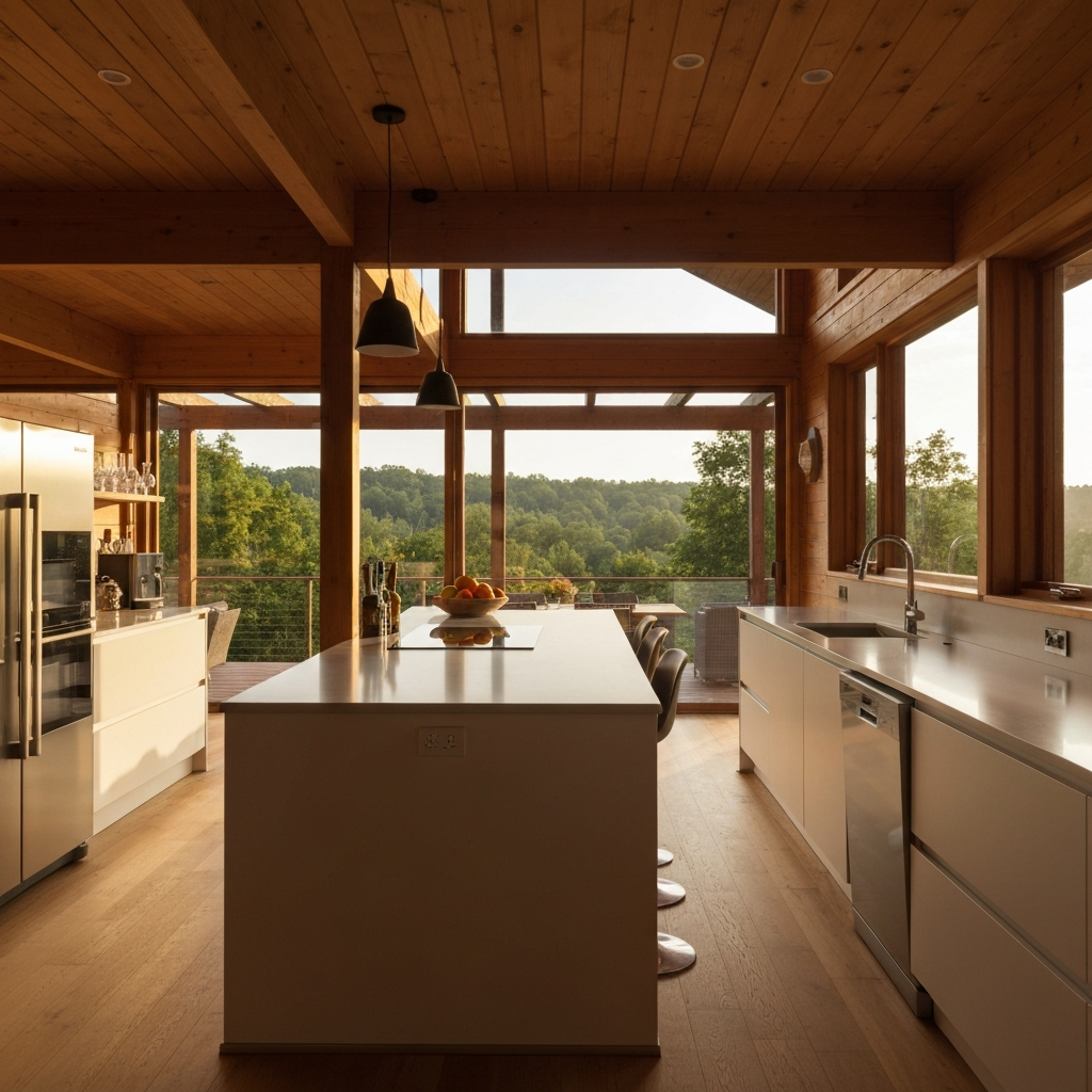 Modernes Holzhaus Interieur