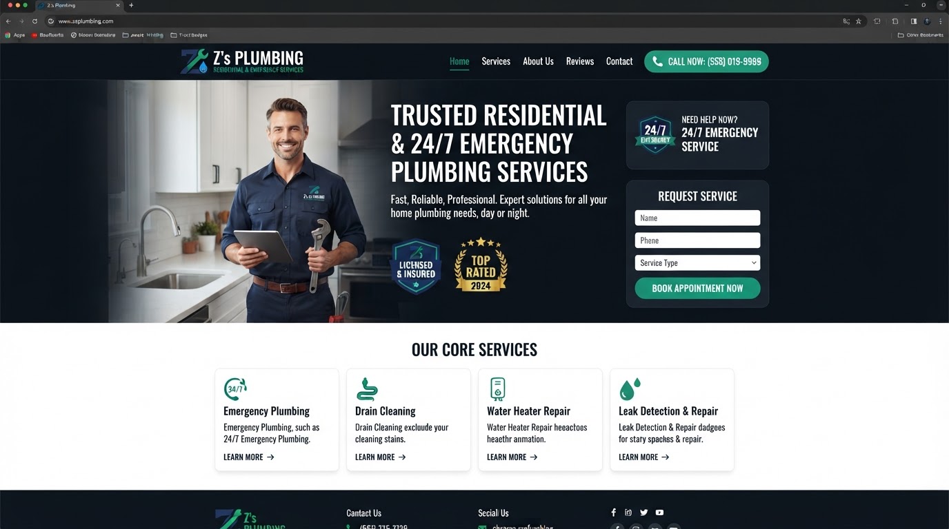 Z's Plumbing demo preview