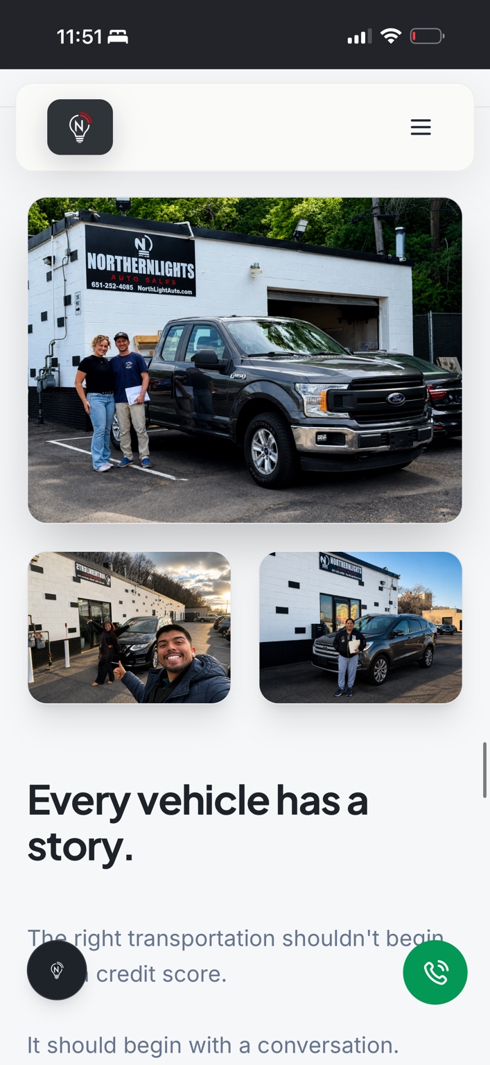 NLA Easy Financing mobile website experience designed by PG Solution