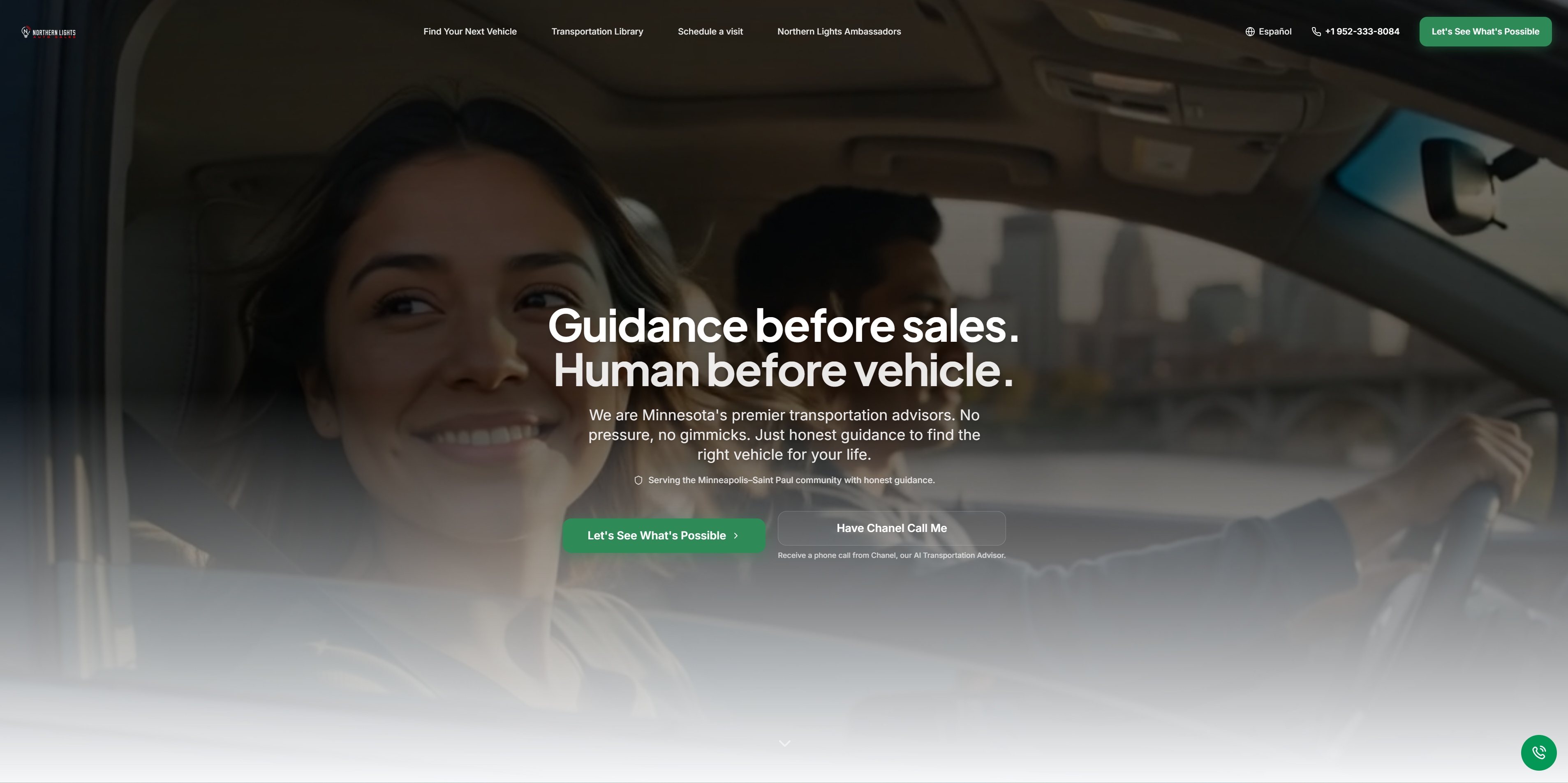 Northern Lights Auto Sales digital transportation experience
