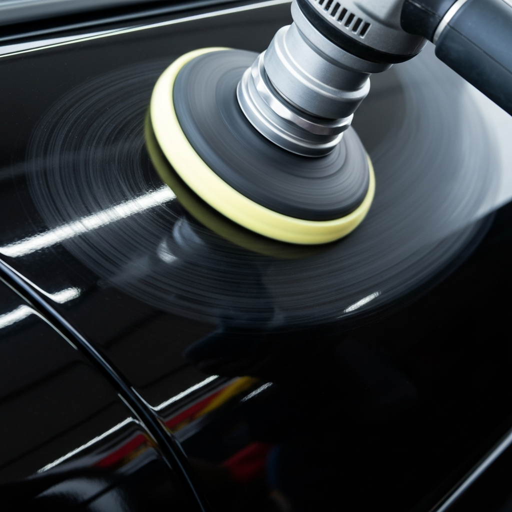 Paint correction removes swirls and surface defects from even the darkest paint