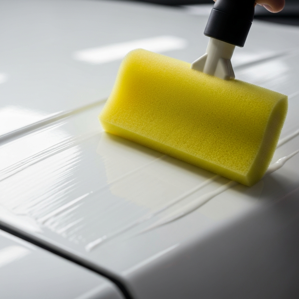 Ceramic coating applied in controlled sections for complete and even coverage