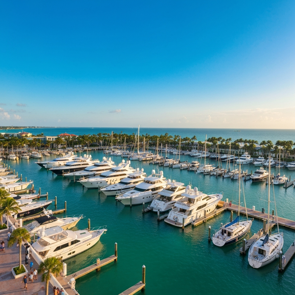 Boynton Beach waterfront and luxury vessels