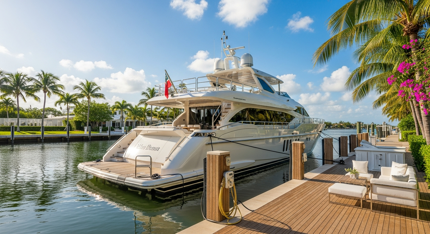 Delray Beach waterfront and yachts