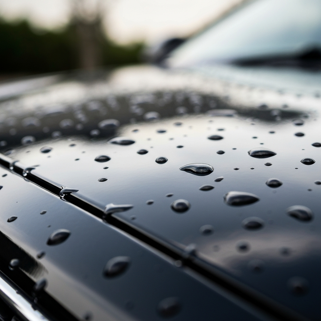 Hydrophobic ceramic protection repels water and contamination long after application