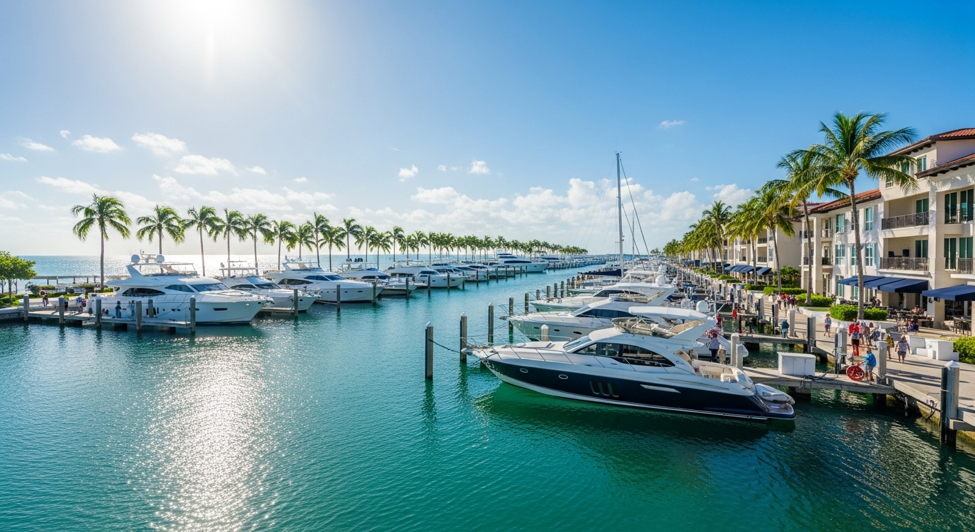 Deerfield Beach waterfront and luxury vessels