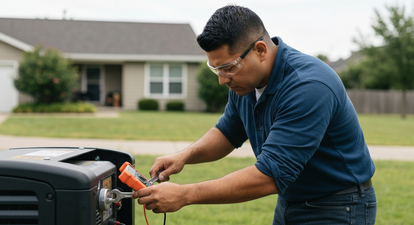 Home generator repair service