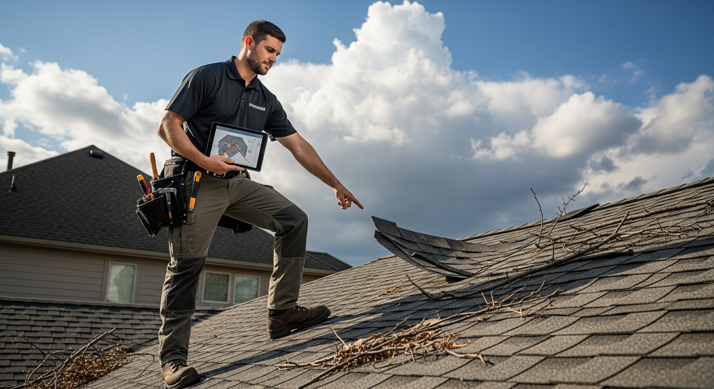 Professional roofing inspection