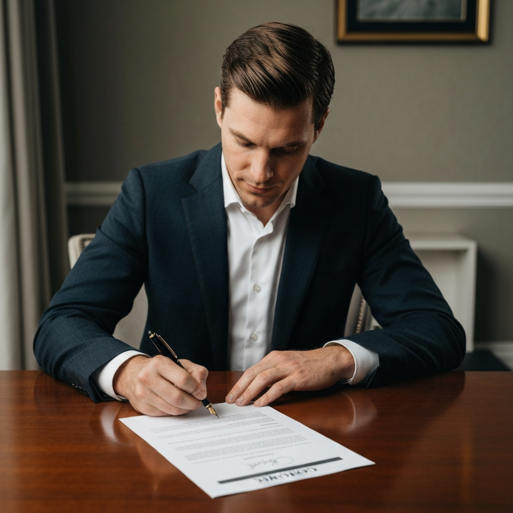 Signing cash offer contract for home